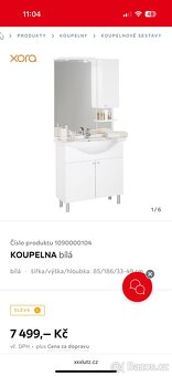 Koupelnová sestava skříněk, umyvadla a zrcadla - 3