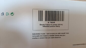 Škoda Fabia III Combi Městská Policie Slaný Abrex/Seven 1:43 - 3