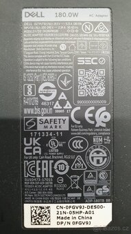 Originální nabíječka/adaptér Dell DA180PM180 180W 9,23A19,5V - 3