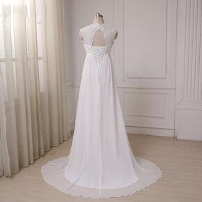 prodám krásné nové svatební těhotenské šaty vel M-XL - 3