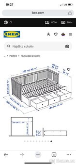 Rozkládací postel Ikea Hemnes - 3