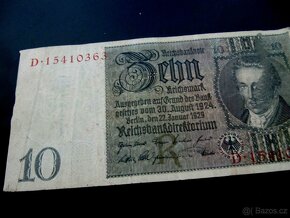 bankovka 10 MAREK Německo r.1929+pošt.ZDARMA - 3