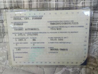 Škoda Forman Lxi - STK do 03/26, nové pneu, veterán, stav 1 - 3
