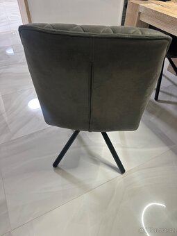 Prodám 6ks jídelních židlí. Antracit. Čalouněné. - 3