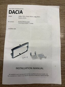 Redukční rámeček 2DIN pro Dacia /Fiat / Nissan - 3