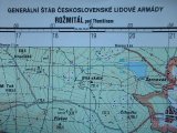 Vojenská tajná mapa ČSLA Rožmitál Brdy voj.prostor Jince - 3