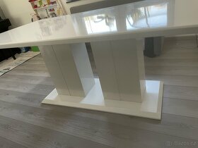 Jídelní stůl - bílý lesk 180x100 cm - 3