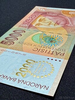 5000 Sk BIMILENIUM 2000, zlatý přetisk. Série A - 1995 UNC - 3