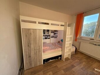 Velmi hezký botníkový set ,patrovou kombi postel se skříní - 3