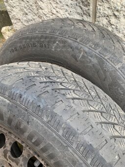 4x plechové disky na zimních 195/65 R15 octavia 3 - 3