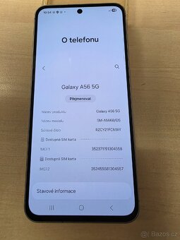 Samsung A56 5G, záruka do 3/2027(J3) - 3