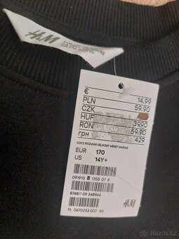 NOVÁ Chlapecká mikina zn. H&M velikost 164 - 3