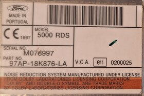 Autoradio Ford model 5000 RDS - 3