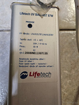 UV lampa UV-C Lifetech UV Ballast 87w, 80m3 - 3