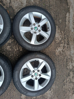 Škoda Octavia II - alu 6,5x16 et50 + letní 205/55/16 DOT2021 - 3