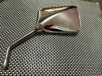 Celokovové chromované zpětná zrcátka motorka/chopper - 3