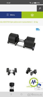 Posilovací věž,2ks jednoruček,lavice,podložka, příslušenství - 3