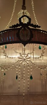 Starožitný velký secesní lustr, secese - 3