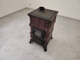 Kachlová kamna Oto s varnou deskou hnědá - 3