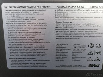 plynový přímotop MAGO - 3