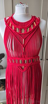 Handmade šaty macrame nové . - 3