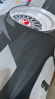 Banner - prapor VW Golf II šedý 90x150 cm - 3