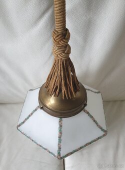 Starožitný lustr na tyči - stínítko stínohra - 3