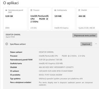 Acer Aspire 5733Z,WIN 10,HDD 500GB,RAM 8GB,15.4 palců - 3