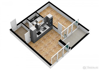 Pronájem bytu 2+kk/B, 46 m2 + 5 m2 balkon, ulice Breitfeldov - 3