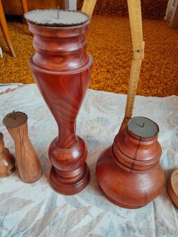 Dřevěné svícny-7ks - 3