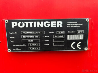 Prodám středový nahrnovač Pöttinger TOP 972 C s-line - 3