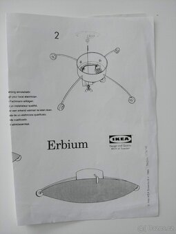 Ikea - ERBIUM - 45 cm, stropní světlo - skleněné - 3