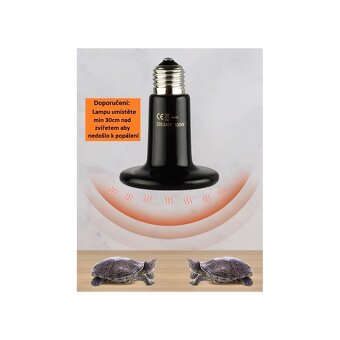 Keramická topná lampa 100W + objímka - 3