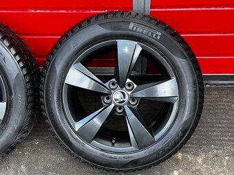 2x ALU kolo Škoda 15" 6J ET38 pneu Pirelli 185/60/R15 - 3