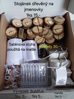 Svatební výzdoba, dekorace, mix - 3