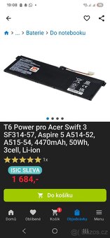 Baterie T6 Acer Swift 3, Aspire 5, 4470mAh, 50Wh - 3