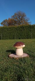 Zahradní dekorace-hřib výška 24cm, hříbek,houba,umělý kámen - 3