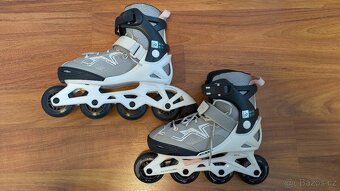 Dětské kolečkové brusle Fit 3 šedé - OXELO, vel. 32/35 - 3