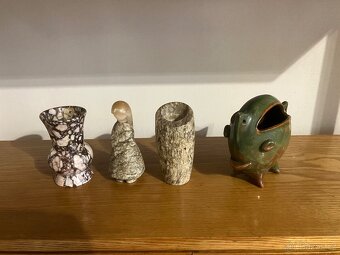 Keramické dekorační předměty, broušené sklo - 3