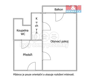 Pronájem bytu 1+1, 31 m², Brno, ul. Halasovo náměstí - 3