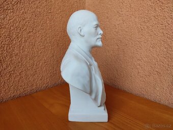 PORCELÁNOVÁ BUSTA V.I.LENINA značky LFZ, LOMONOSOV. - 3