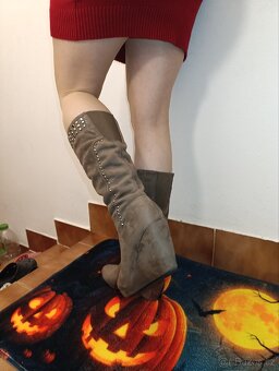 Semišové kozačky 39 - 3