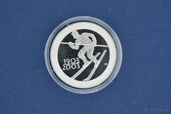 200 Kč 2003 Svaz lyžařů PROOF - stříbrná mince - 3