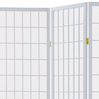 3 dílný paravan bílý z dřeva - 3