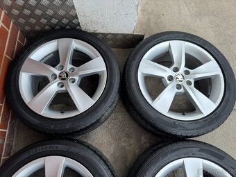Alu 16" 5x100, škoda "ALORE" letní 75% F3 Rapid - 3