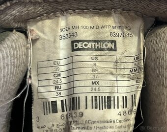 kotníkové turistické boty Quechua Decathlon (velikost 39) - 3