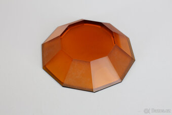 talířky ambrové sklo art deco tácek miska talíř - 3