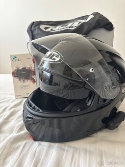 Výklopná přilba HJC C91 Black (Velikost L 59-60) + Cardo Spi - 3