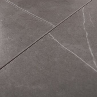 Jídelní stůl rozkládací 120-180x80 cm, keramika šedá, bílá - 3