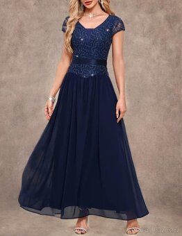 NOVÉ plesové šaty MODRÉ - 3